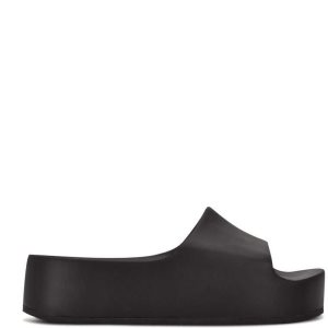 Nine West Pool Plataforma Chanclas Sandals Negros | 635NCGIAF