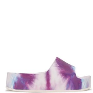 Nine West Pool Plataforma Chanclas Sandals Morados | 815CGFRTP