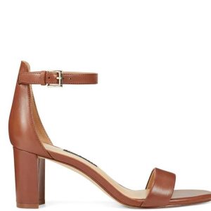 Nine West Pruce Ankle Correa Block Heel Marrom | 947ITHGUF