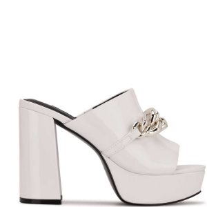 Nine West Relee Plataforma Chanclas Sandals Blancos | 169TIMOSY