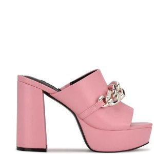 Nine West Relee Plataforma Chanclas Sandals Rosas | 638OSTVEP