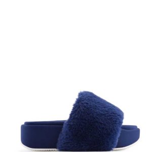 Nine West Rize Plataforma Chanclas Sandals Azules Oscuro | 298OQDXBC