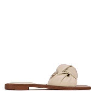 Nine West Rosey Planos Chanclas Sandals Creme | 259UASOPI