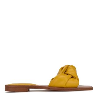 Nine West Rosey Planos Chanclas Sandals Amarillos | 487PYMCIH