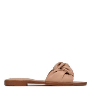 Nine West Rosey Planos Chanclas Sandals Rosas | 683LBVNIG