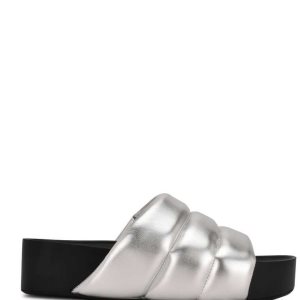 Nine West Sants Plataforma Chanclas Sandals Plateados | 519EMZUSN