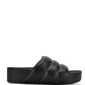 Nine West Sants Plataforma Chanclas Sandals Negros | 523GMCLRV