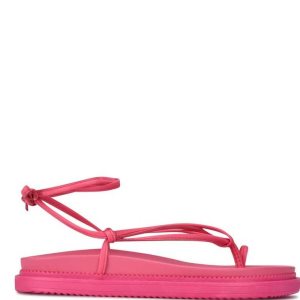 Nine West Sarest Ankle Wrap Sandals Rosas | 702HUFXBZ