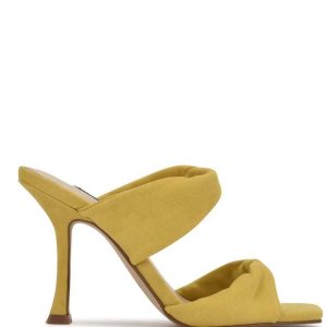 Nine West Seeya Tacón Chanclas Sandals Amarillos | 730SCIOPF