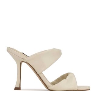 Nine West Seeya Tacón Chanclas Sandals Creme | 462IZFPJK