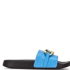 Nine West Slinks Planos Chanclas Sandals Azules | 804UESQNG