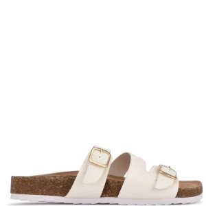 Nine West Sommie Planos Chanclas Sandals Blancos | 157GDCWBI
