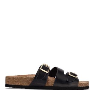 Nine West Sommie Planos Chanclas Sandals Negros | 594RZVKYO