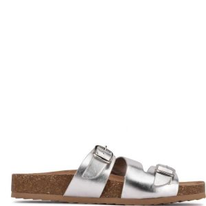 Nine West Sommie Planos Chanclas Sandals Plateados | 807JRYQHU