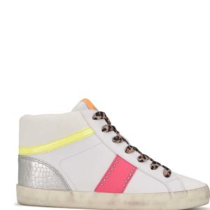 Nine West Stunnah High Top Sneakers Blancos Multicolor | 538DNBUKZ