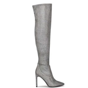 Nine West Tacy Over The Knee Azules Grises | 046JIWTHF