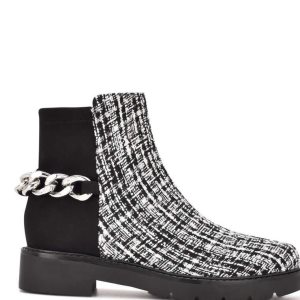 Nine West Talles Lug Sole Negros Blancos | 901OCLTPW