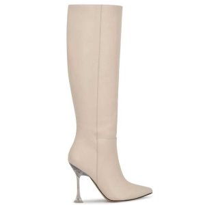 Nine West Talya Vestido Creme | 195UNFIAQ
