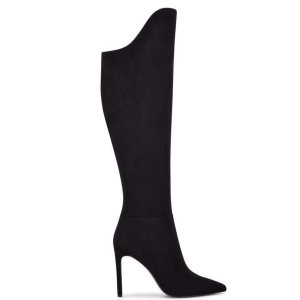 Nine West Teleena Anchos Calf Tacón Negros | 315ZPQBAG