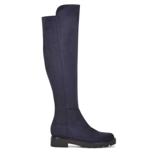 Nine West Tread Over The Knee Lug Sole Azul Marino | 389MNYXRL