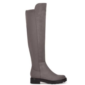 Nine West Tread Over The Knee Lug Sole Grises | 928EOFWZI