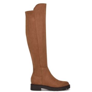 Nine West Tread Over The Knee Lug Sole Marrom | 420CVEPST