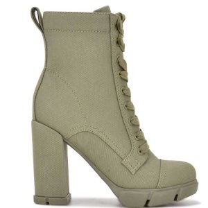 Nine West Vega Tacón Verde Oliva | 581VTHNUB