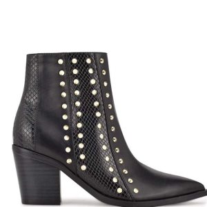 Nine West What Studded Block Heel Negros | 852WMSDER