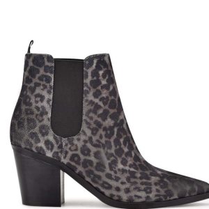 Nine West Wyllis Block Heel Grises Leopardo | 136PUIQAO