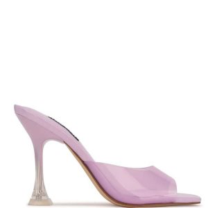 Nine West Zooza Tacón Chanclas Sandals Morados | 489TQNLPC